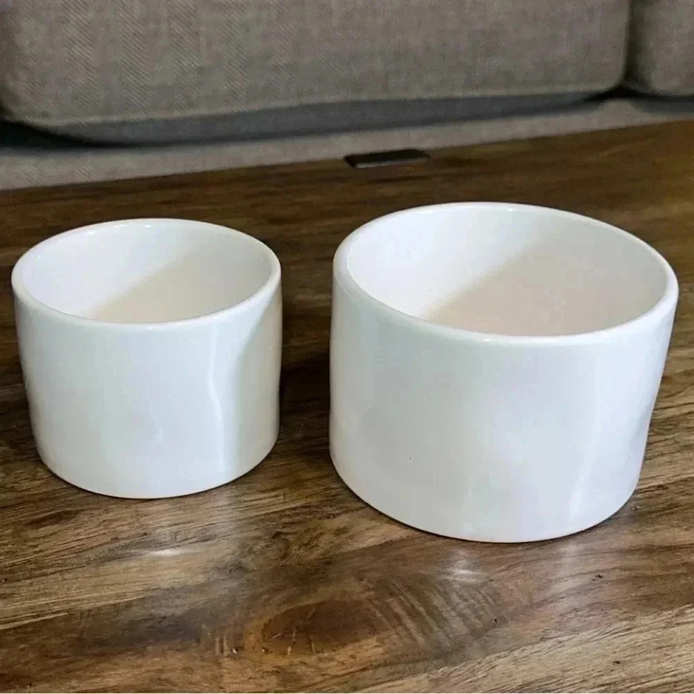 RAE DUNN Artisan Collection Magenta Black/White Ceramic Dip Cup Bowls Guac Salsa - Picture 3 of 7